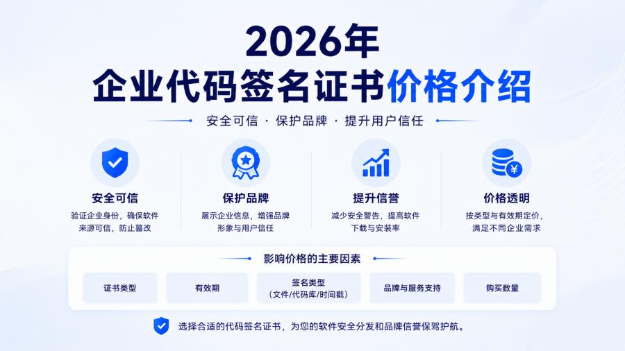 企业代码签名证书多少钱