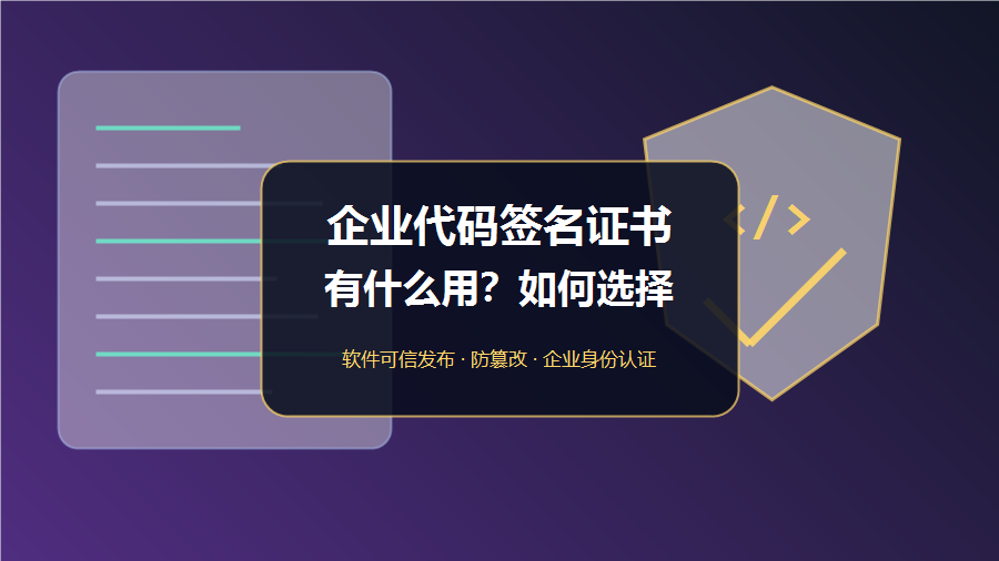 企业代码签名证书