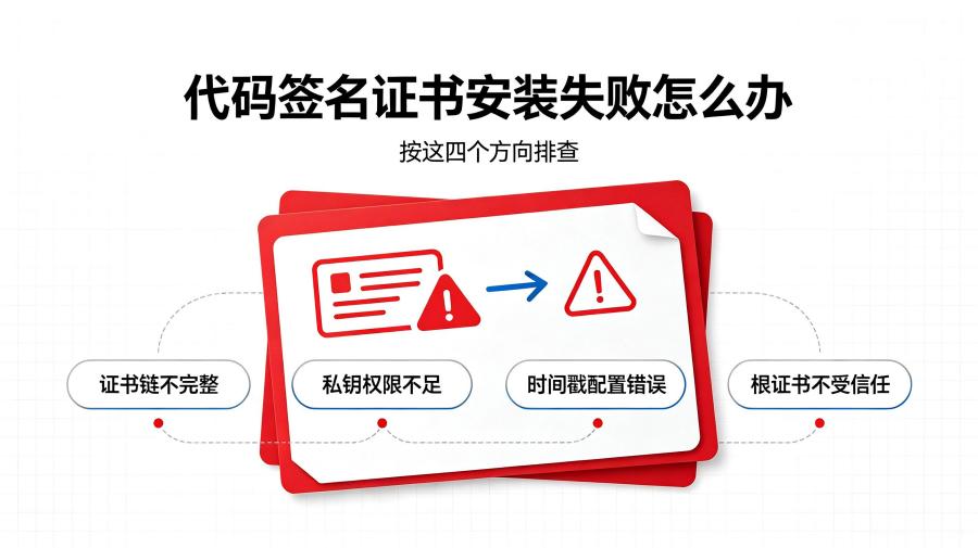 代码签名证书安装失败