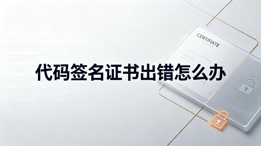 代码签名证书出错